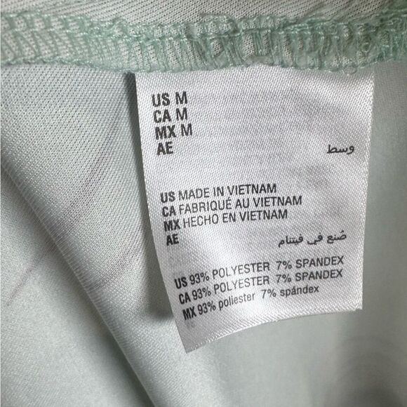 Alfani aqua mint green with wisps of gray long sleeve top size medium NWT - Picture 6 of 7